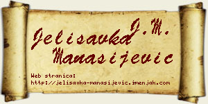 Jelisavka Manasijević vizit kartica